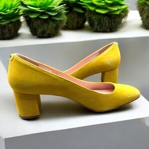 KATE SPADE NEW YORK Kylah Slip-On Pumps - Mustard Suede - Size 9 M